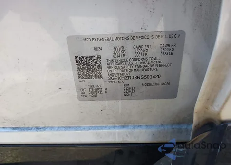 2024 Honda Prologue Elite из США, поврежденный, VIN 3GPKHZRJ8RS501420